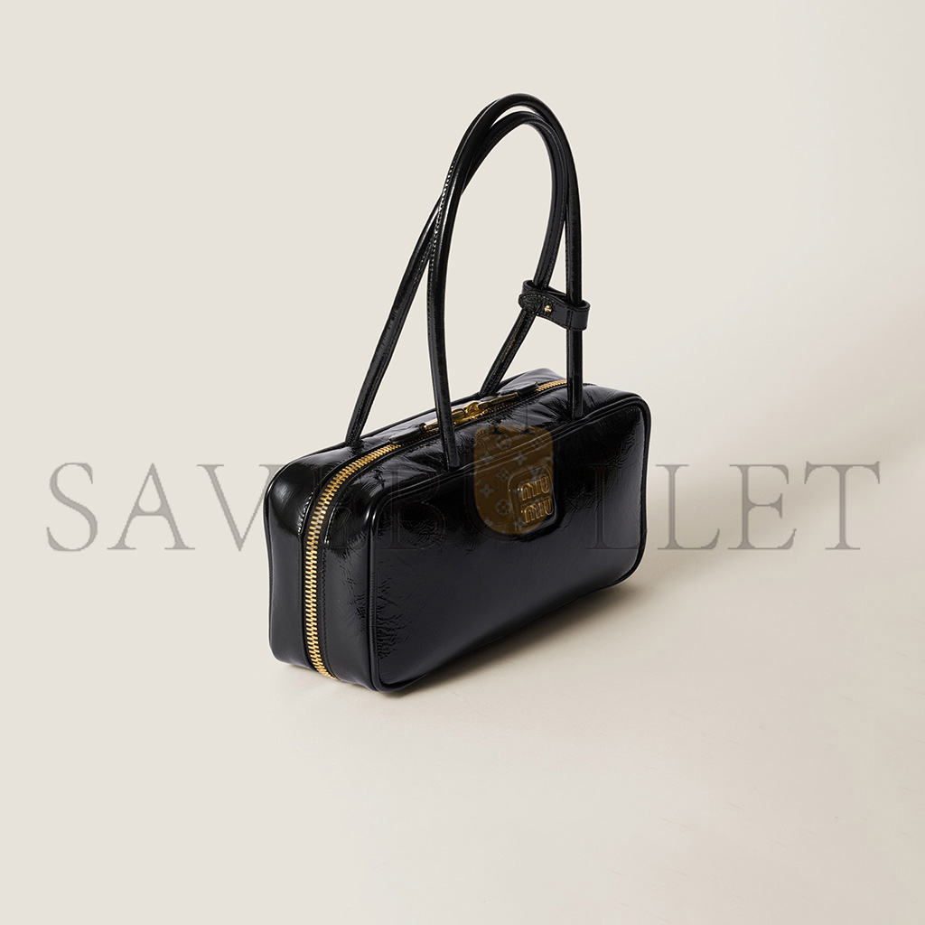 M1v M1v beau naplak patent leather bag 5bb173 (27*12*8cm)